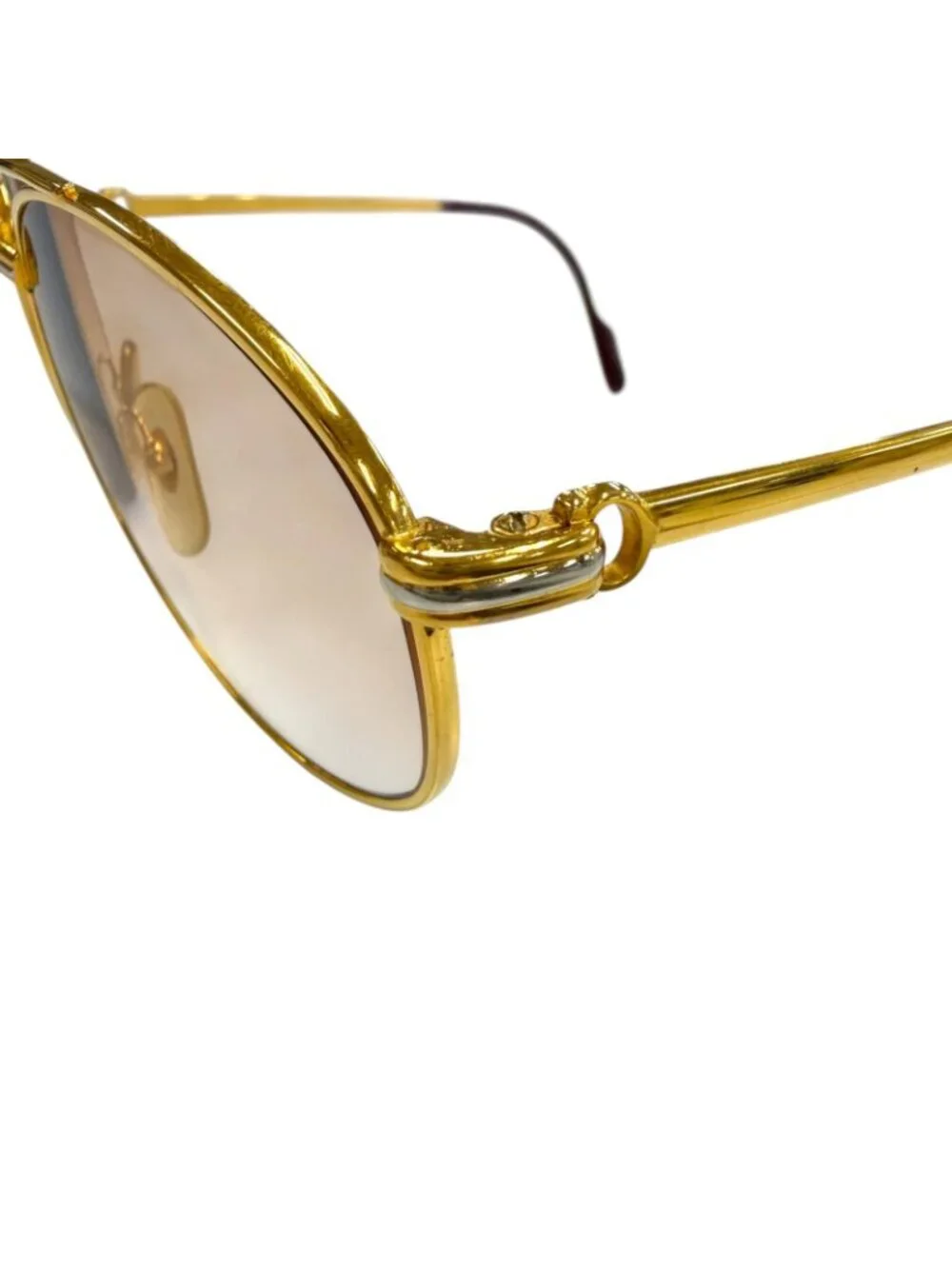 Cartier Vintage Trinity Two Bridge Teardrop Gradient Eyewear Sunglasses 54 16